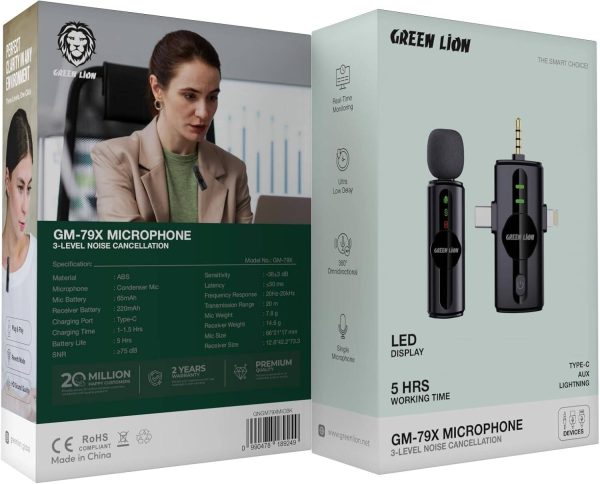 میکروفون ۳ در ۱ یقه ای گرین لاین مدل GM-79X
