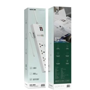 چندراهی برق گرین مدل GS-800 ظرفیت ۳۵۰۰ وات با ۴ خروجی و کابل ۲ متر