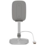هولدر و شارژر وایرلس بیسوس Baseus Literary Youth Desktop Bracket SUWY-D0S توان 15 وات