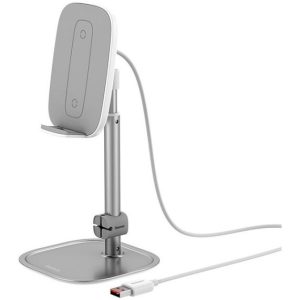هولدر و شارژر وایرلس بیسوس Baseus Literary Youth Desktop Bracket SUWY-D0S توان 15 وات
