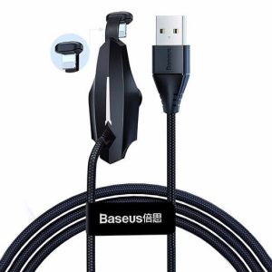 کابل شارژ گیمینگ لایتنینگ بیسوس Baseus Stylish Colorful Sucker Cable 1.2m CALXA-A01